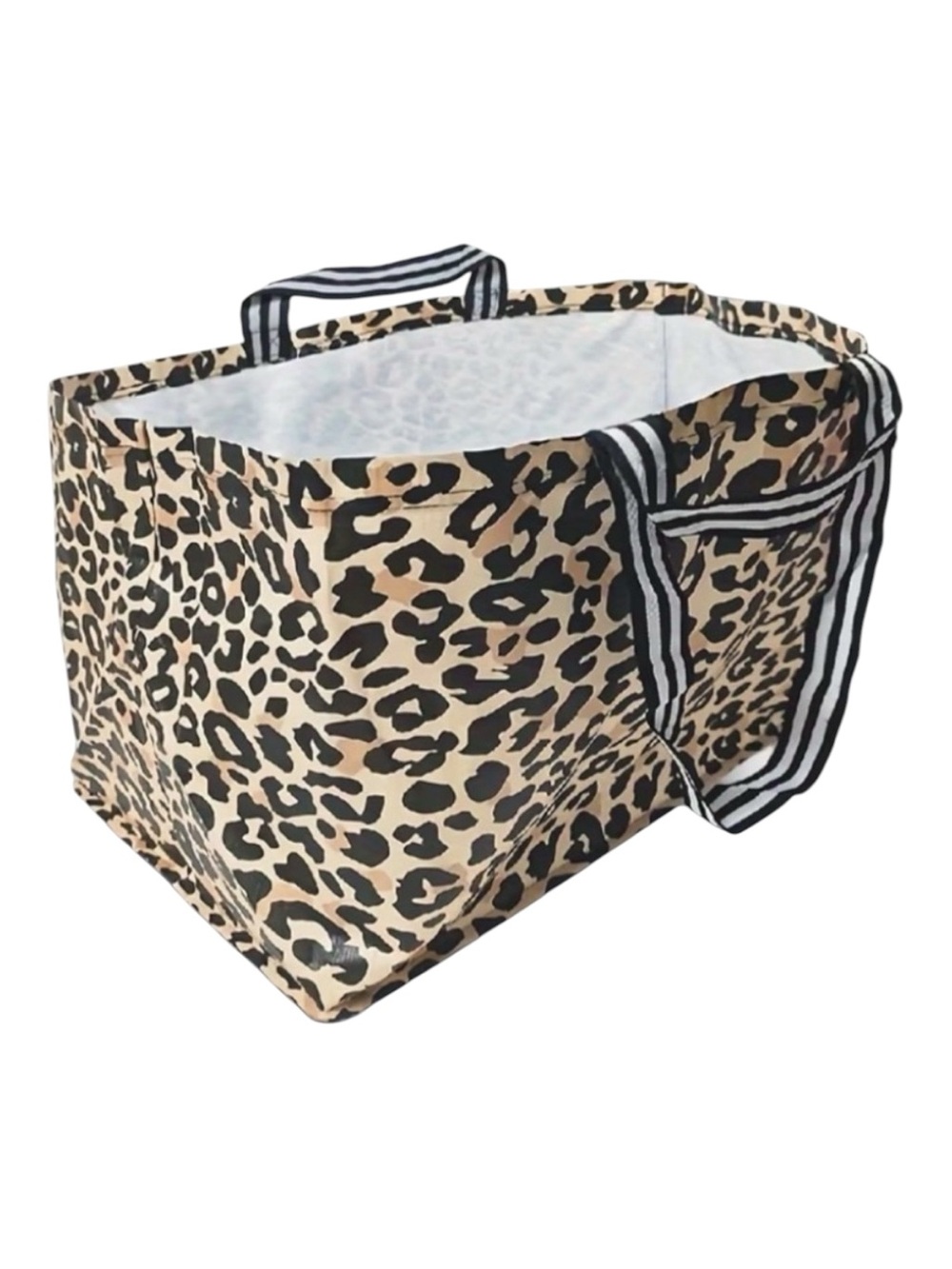 Leopard Print Utility Tote Bag XXL Reusable Storage Shopping Laundry Bag